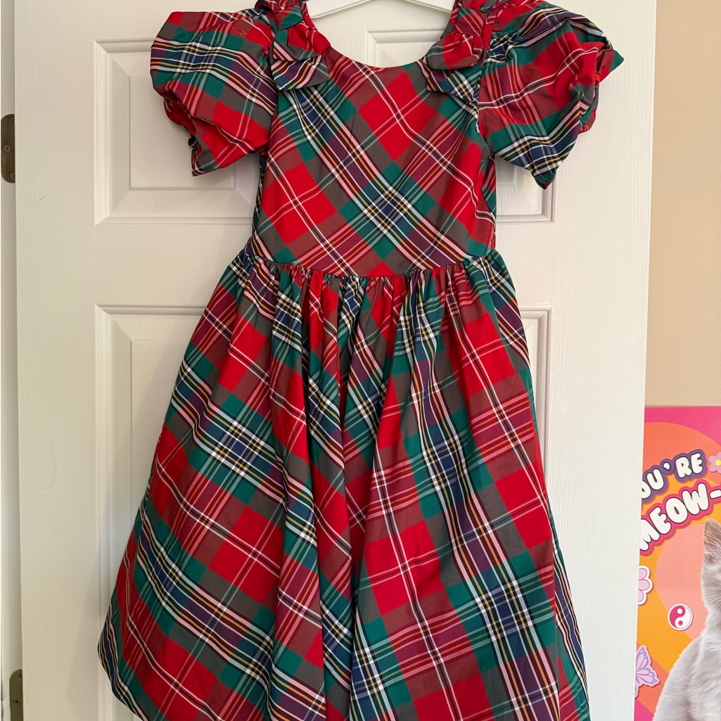 Janie And Jack Vibrant Red And Green Plaid Shirt